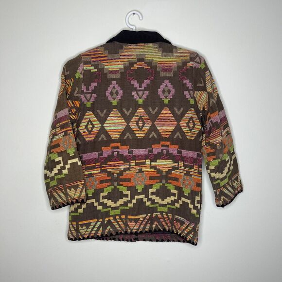 CEDAR CANYON‎ Women's Colorful Blanket Tapestry Aztec Oversized Sz S - Picture 4 of 5